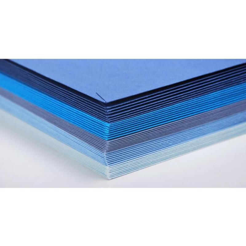 Coffret Pollen de 40 enveloppes 90x40mm + 40 cartes 82x128mm - Assorti de Bleu