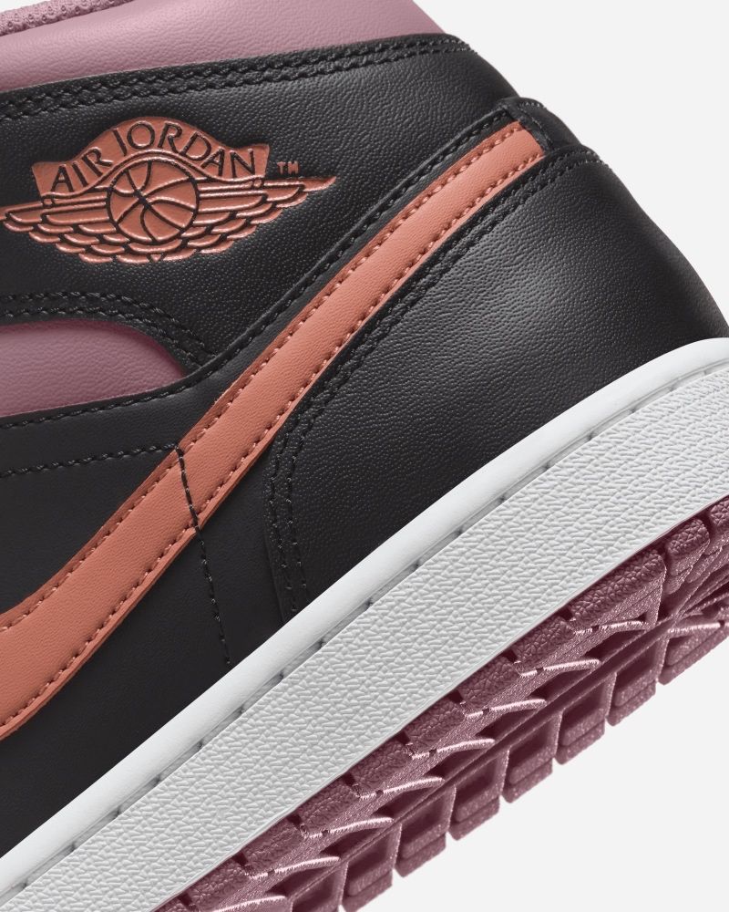 Chaussures Nike Air Jordan 1 Mid SE Noir & Orange pour homme