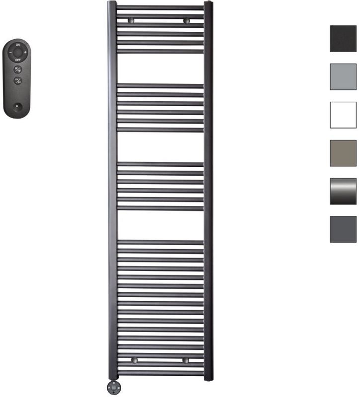 Sanicare - HVS - Elektrische Radiator - Gunmetal - 60x172cm - Met Afstandsbediening en Thermostaat