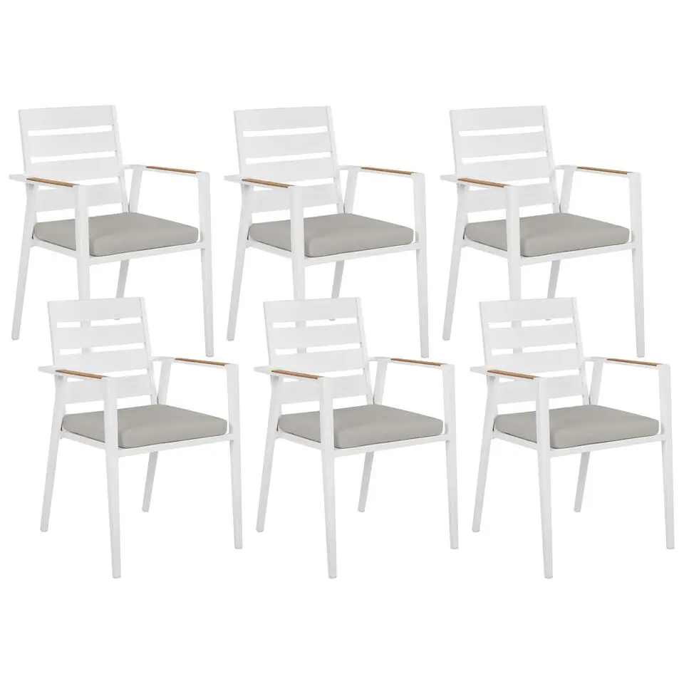 VALCANETTO/TAVIANO - Tuinset voor 6 - Grijs - Aluminium