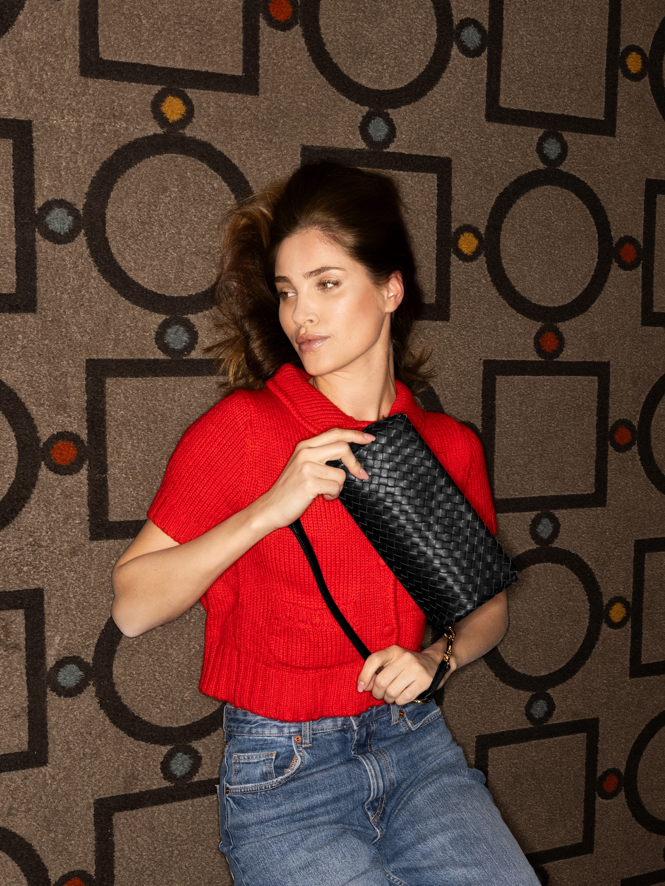 Shoulder bag MILA Leather Piuma weaving Standard