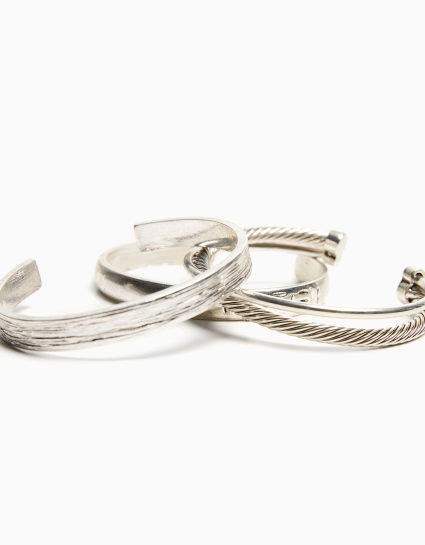 Conjunto de 3 pulseiras rígidas
