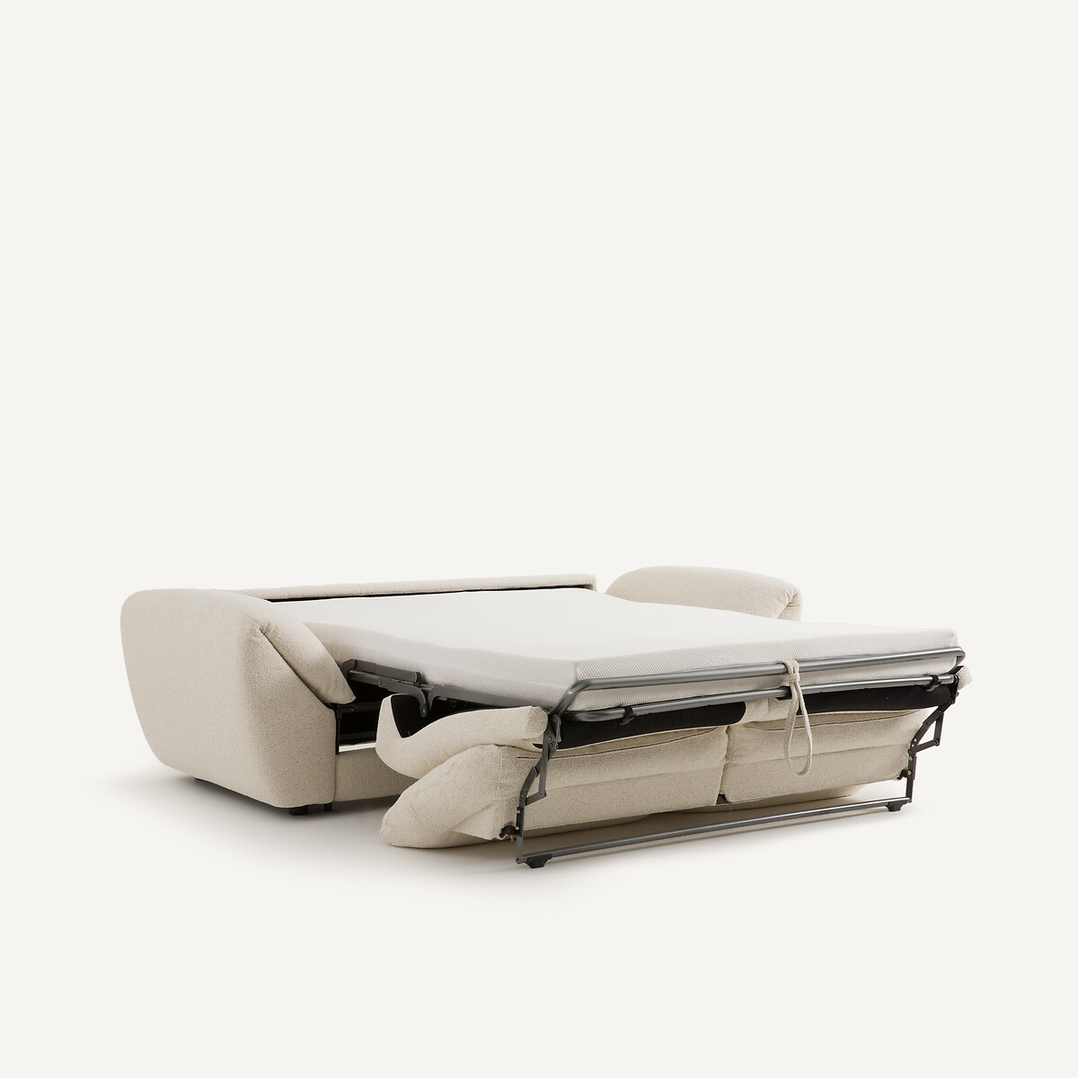 AM.PM<br>Sofá-cama de 3 lugares em tecido bouclé Edgar