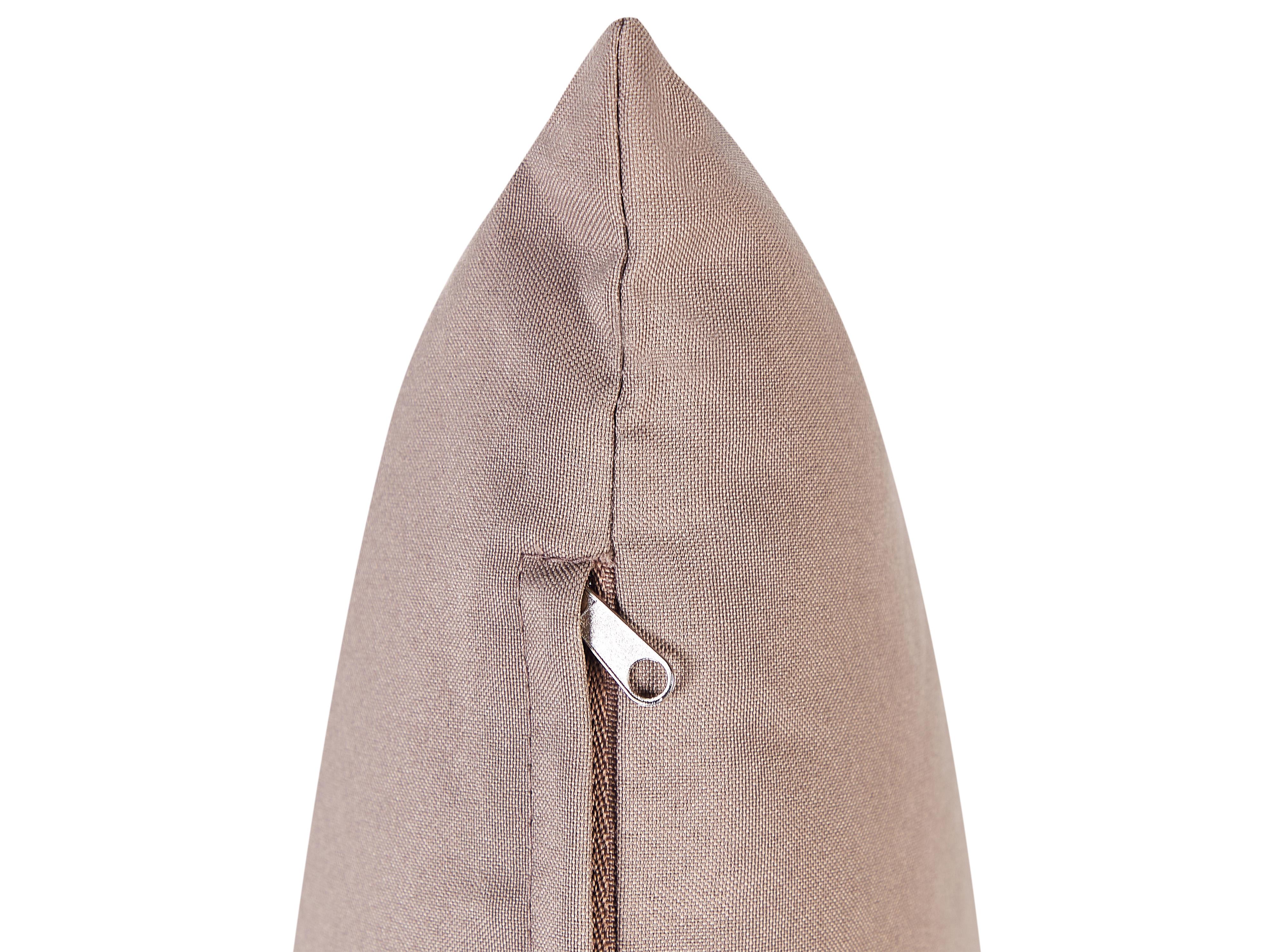 Loungeset met tafel 5-zits CERRETO linkszijdig Bamboehout Taupe