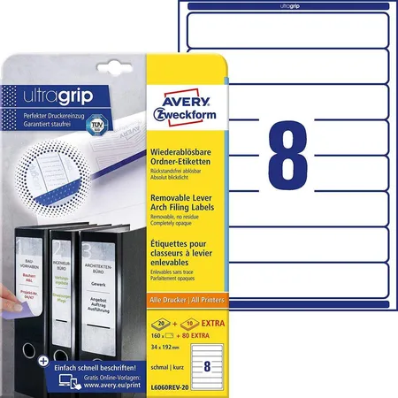Avery Zweckform L6060REV-20 Ordnerrücken Etiketten, 240 Stück