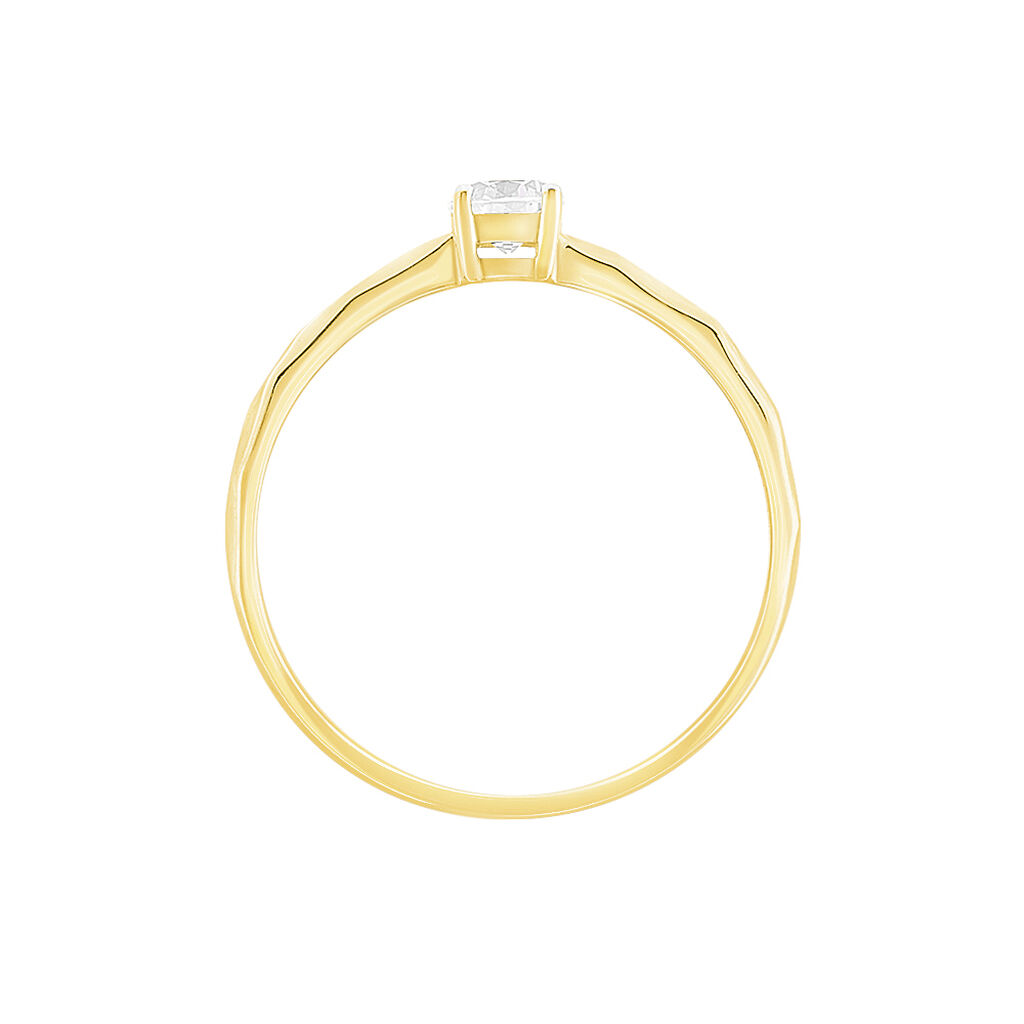 Bague Solitaire Maylis Or Jaune Oxyde De Zirconium