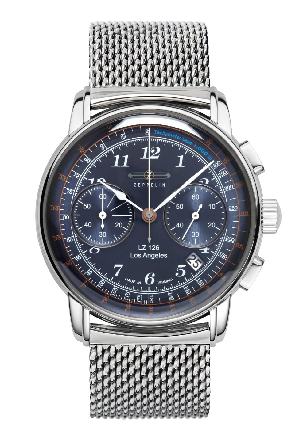 Zeppelin Herrenchronograph Los Angeles Silber 7614M-3