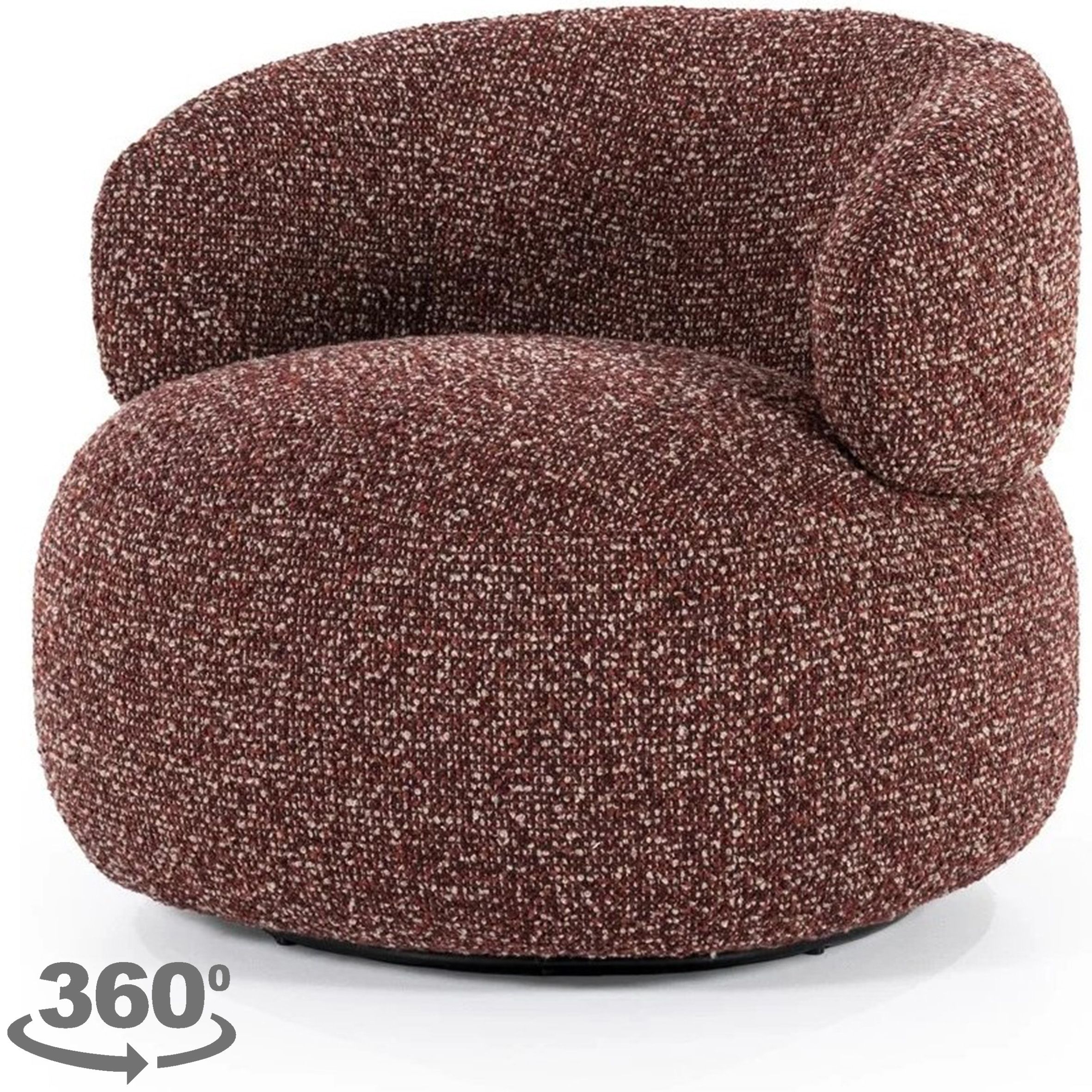 Draaifauteuil Rood 96109 Maeve B82 x D85 x H74 cm