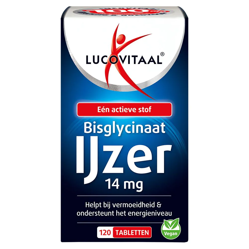 IJzer bisglycinaat 100% 120 tabletten