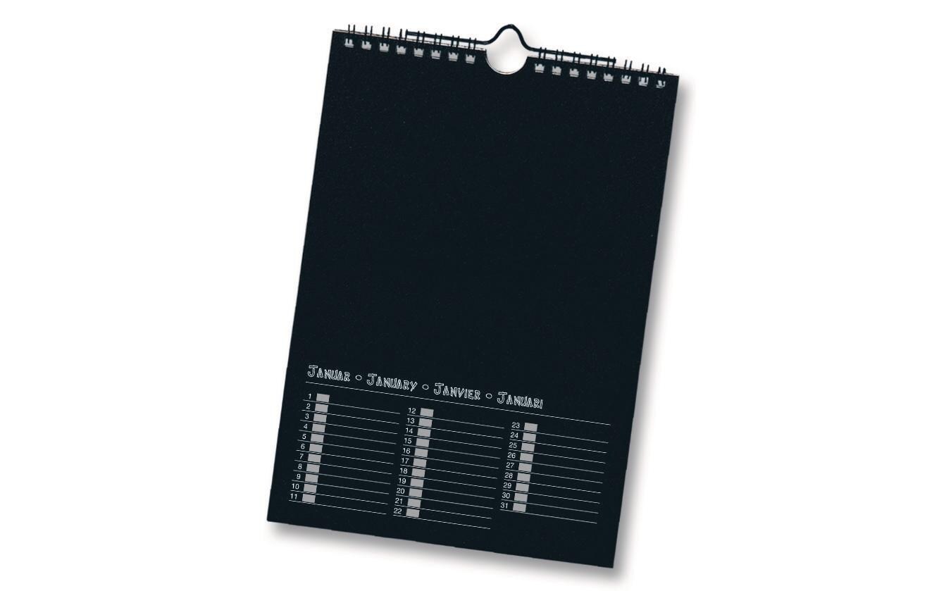 Dauerkalender 17 x 24 cm, SchwarzDauerkalender 1