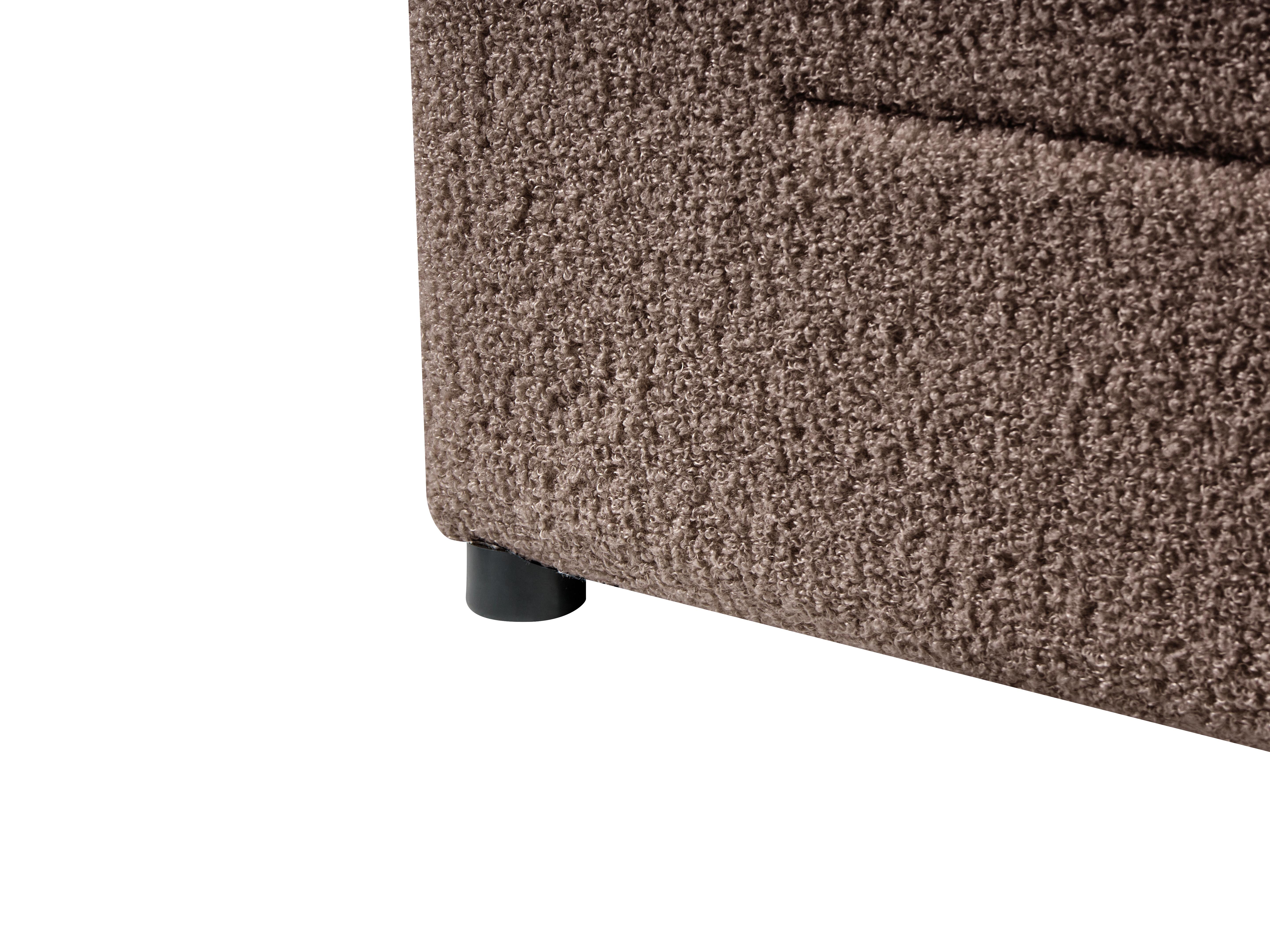 Bed met opbergruimte Bouclé MASSOGNES 140 x 200 cm Taupe