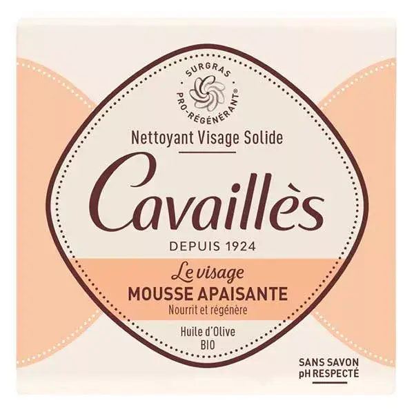 Espuma calmante de limpeza facial sólida Rogé Cavaillès