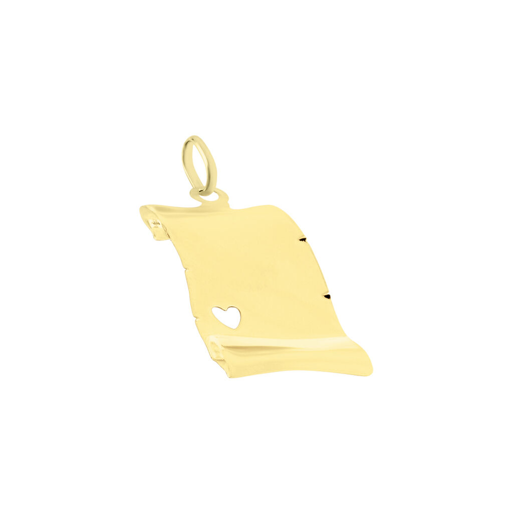 Pendentif Irenca Message Parchemin Or Jaune
