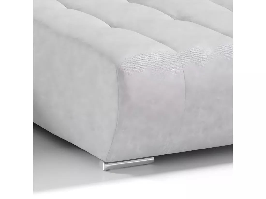 Canapé U 5 places convertible coffre Jonas Gris clair
