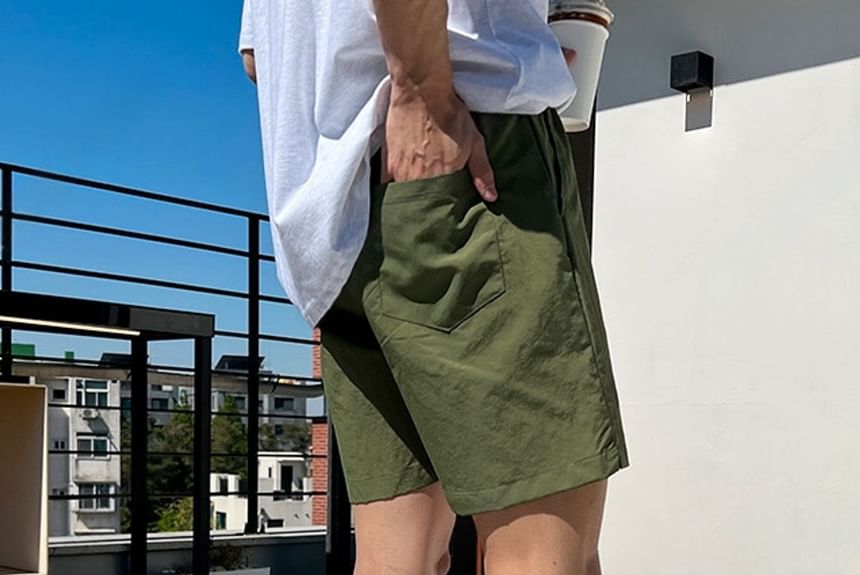 SeoulPop - Effen shorts met trekkoord