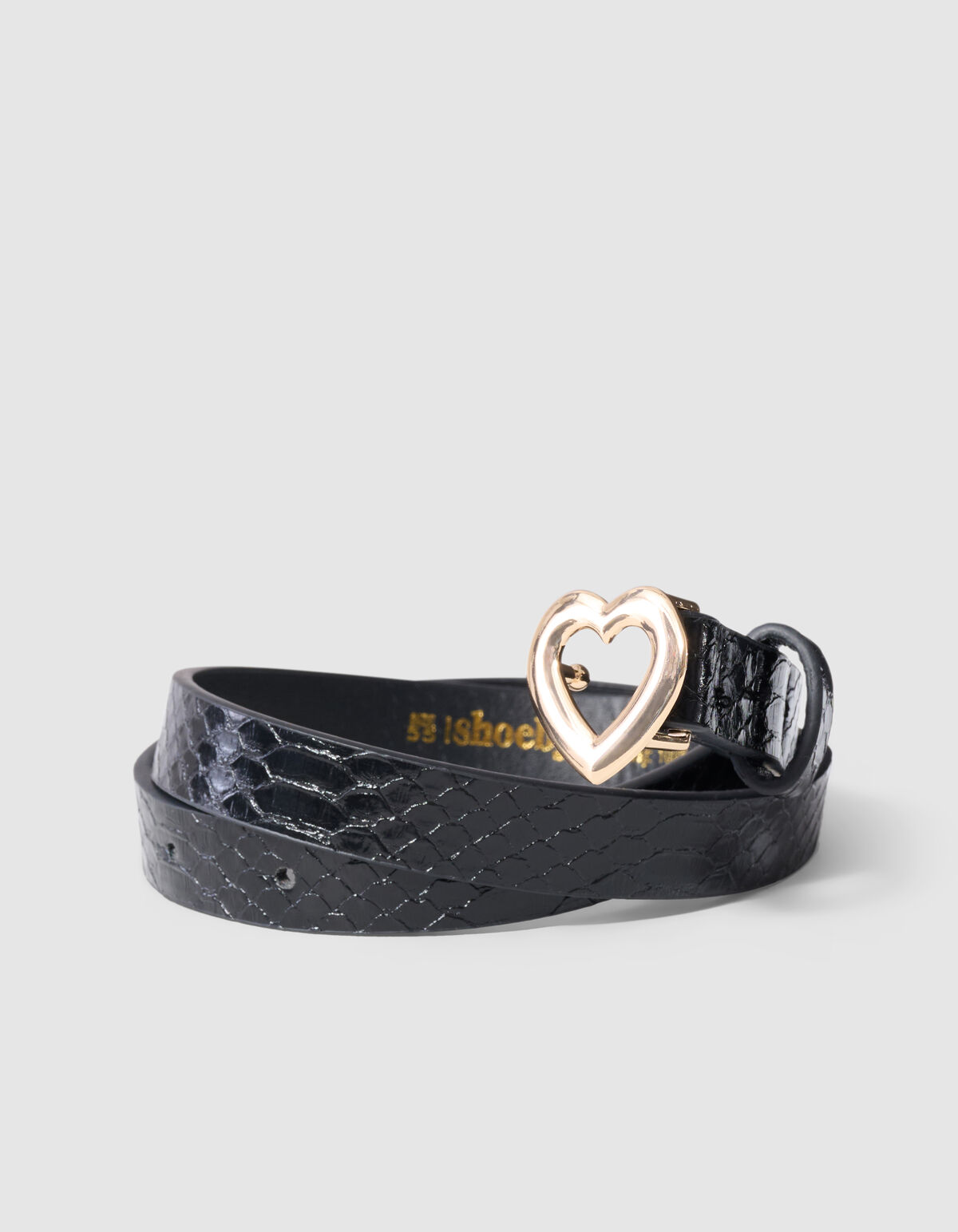 Snake Print Riem Zwart