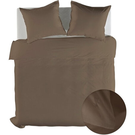 Dekbedovertrek Percale Katoen - Taupe