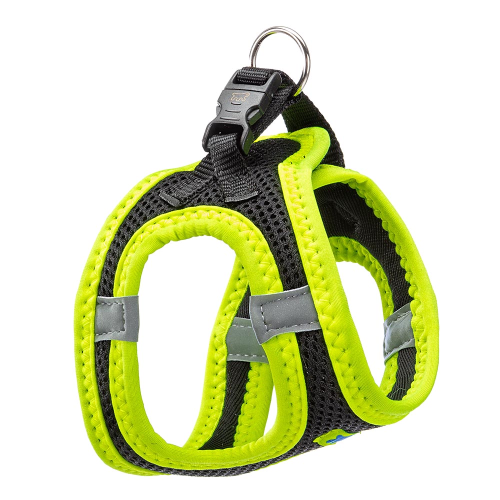 Harnais pour chiens kaori xxxs en nylon respirant, rembourré et réfléchissant.