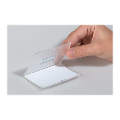 Durable Clickfold - 10 Portes badge pliables avec aimant - 40 x 75 mm