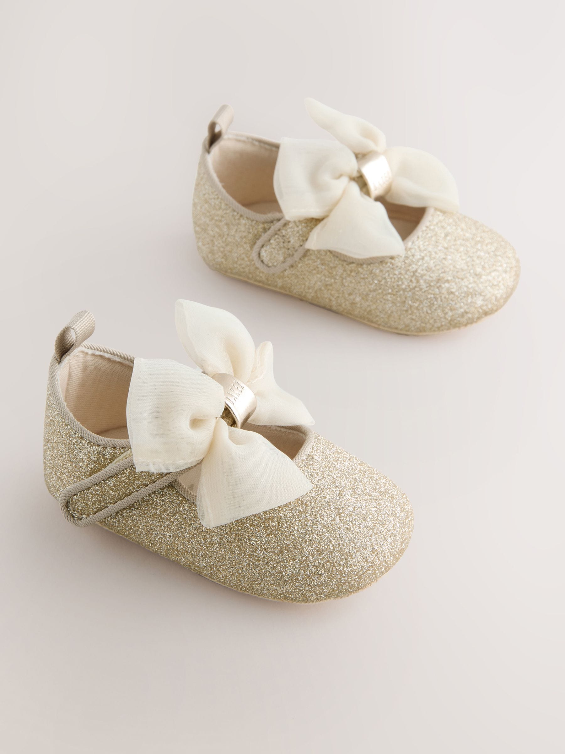 Goud - Baker by Ted Baker babyslofjes met strik voor meisjes