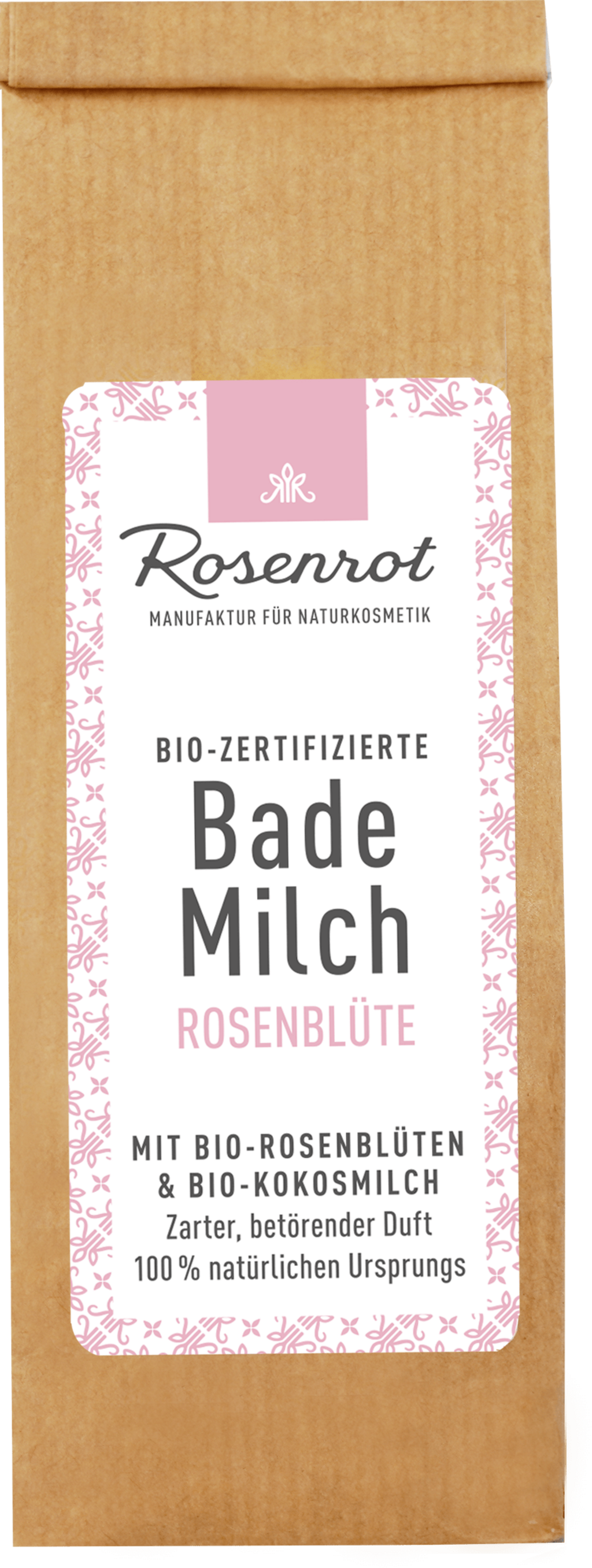 Rosenrot  Bademilch Rosenblüte, 150 g