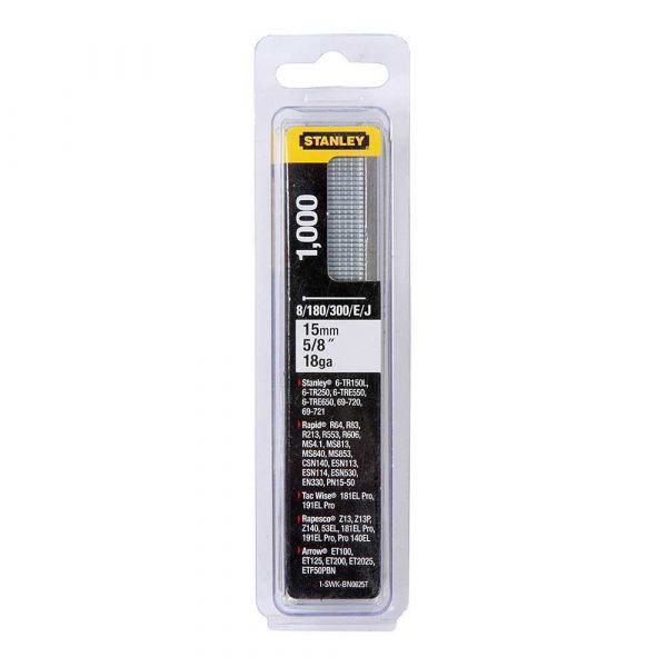 Stanley Prego Brad 8 300 E Tipo J Pack 1000 Unidades 15Mm