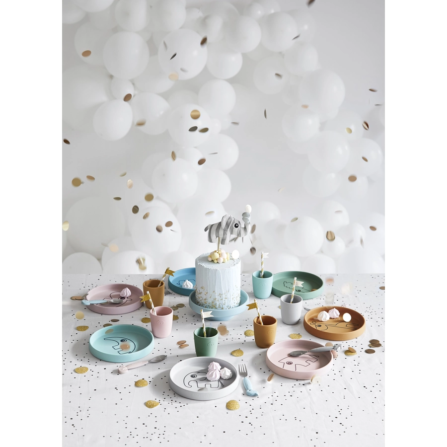 Done by Deer™ Trinkbecher mini Grau aus Silikon