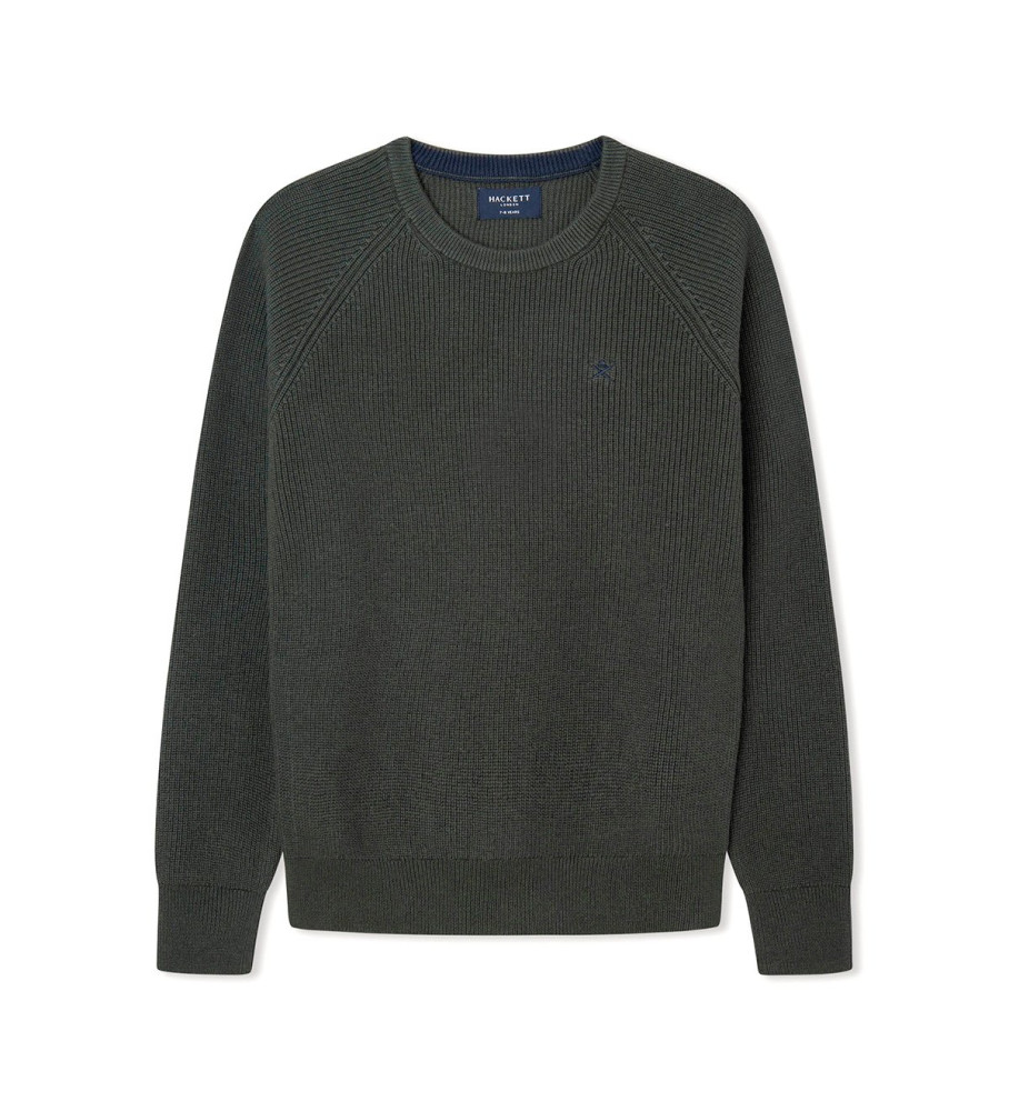 Camisa canelada verde Hackett