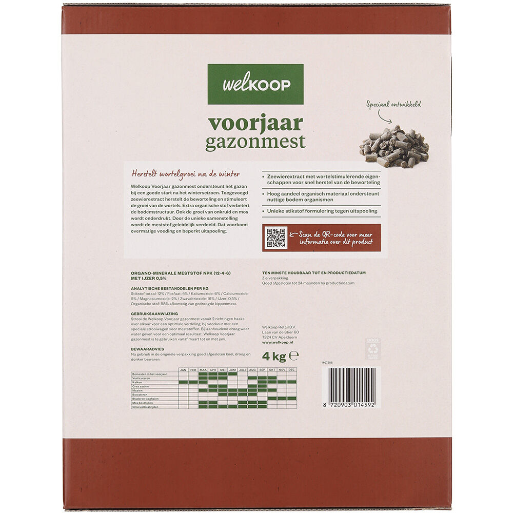 Welkoop - Voorjaar Gazonmest - 130 m2 - 4 Kilogram