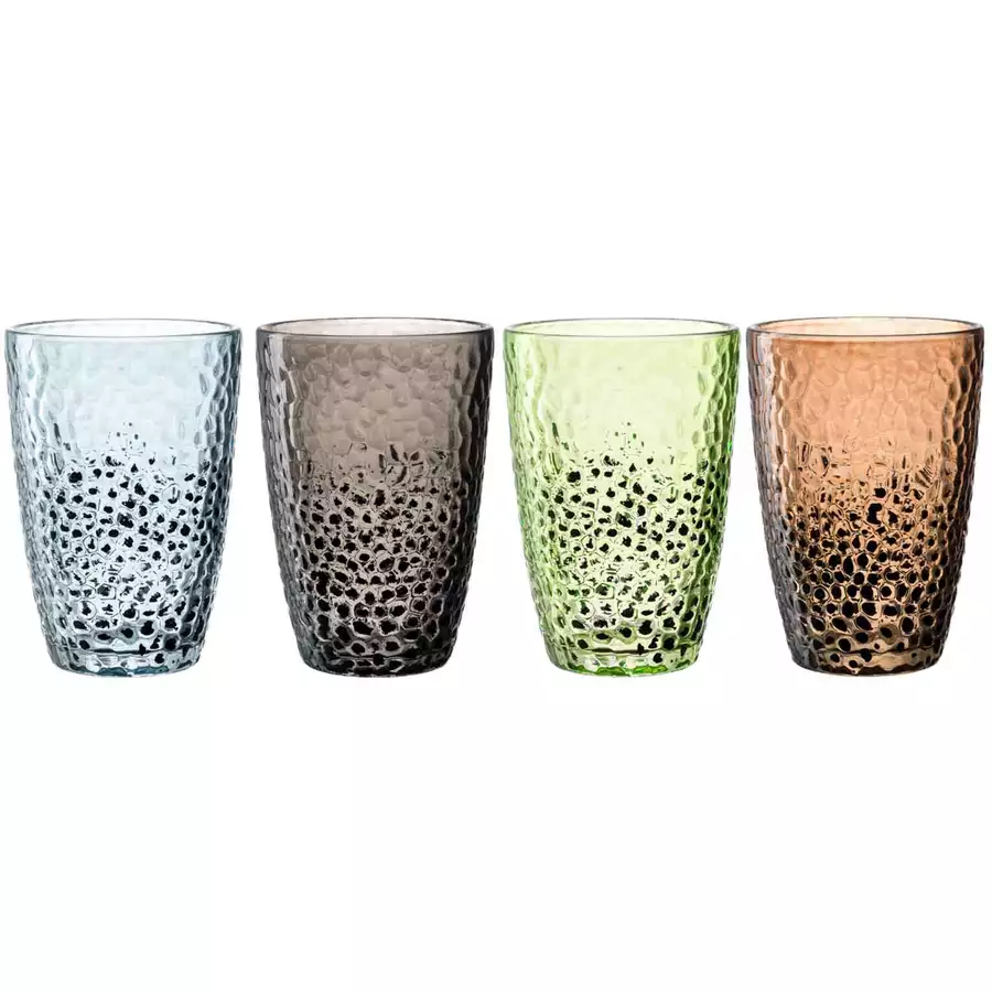Leonardo Trinkgläser Matera 340 ml 4er Set bunt