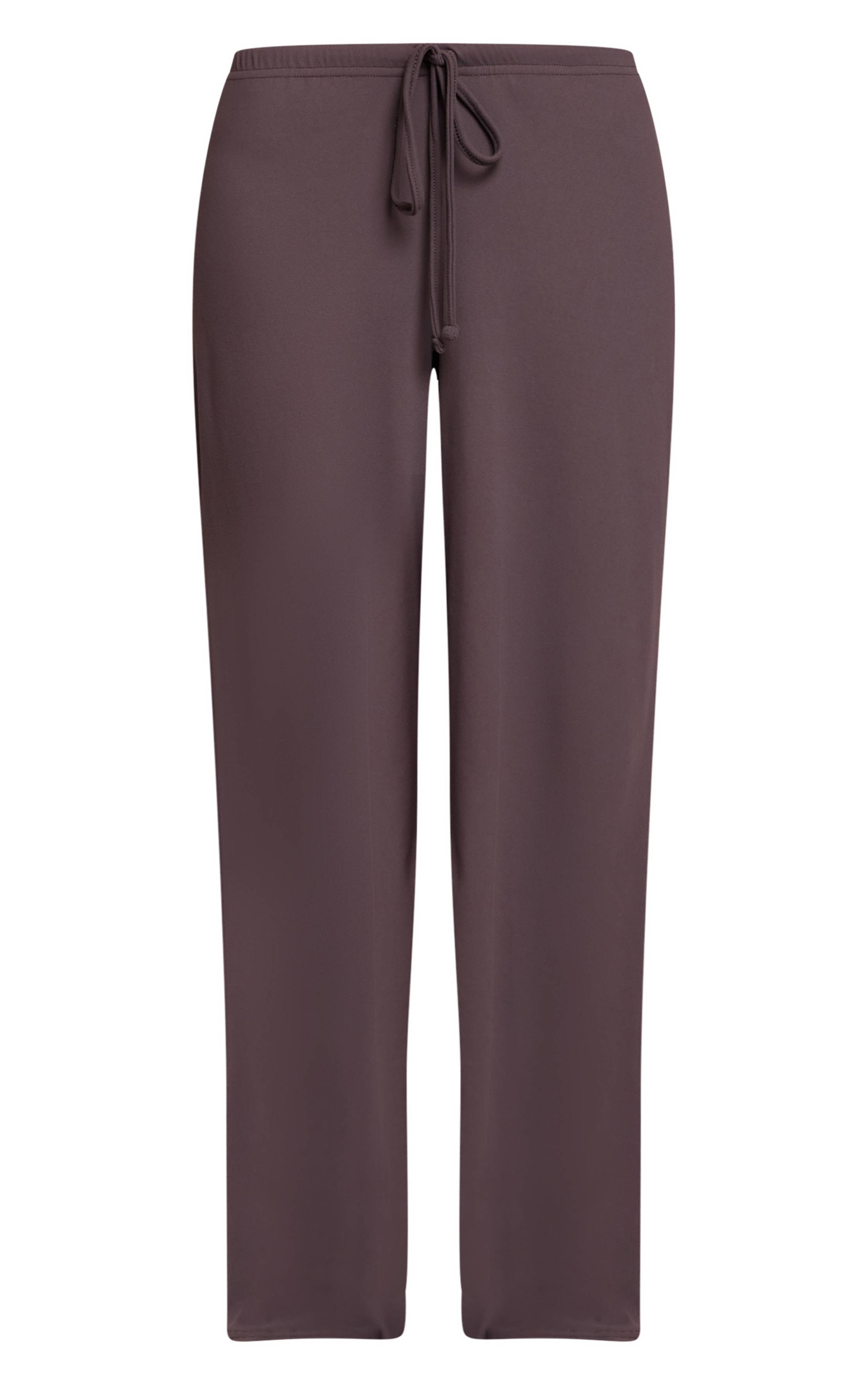 Charcoal Grey Pantalon Décontracté Taille Nouée Toucher Doux