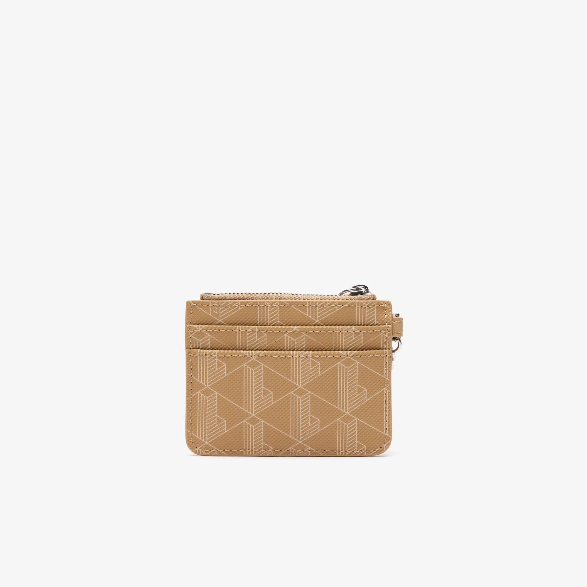 Porte-cartes zippé Daily Lifestyle monogramme Portefeuilles & Petite Maroquinerie - Beige - Lacoste - Femme