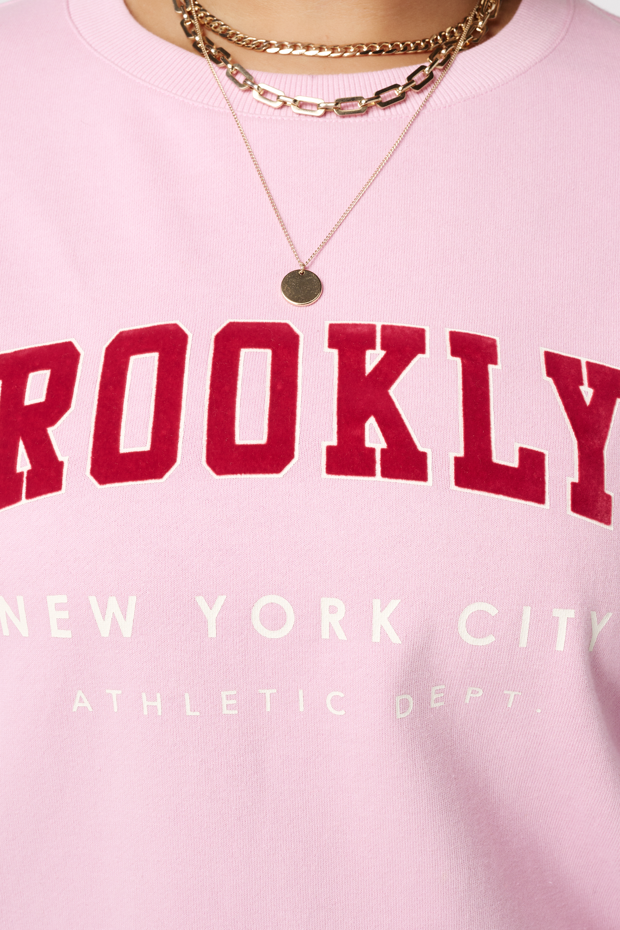 Sweater met tekst Licht pink