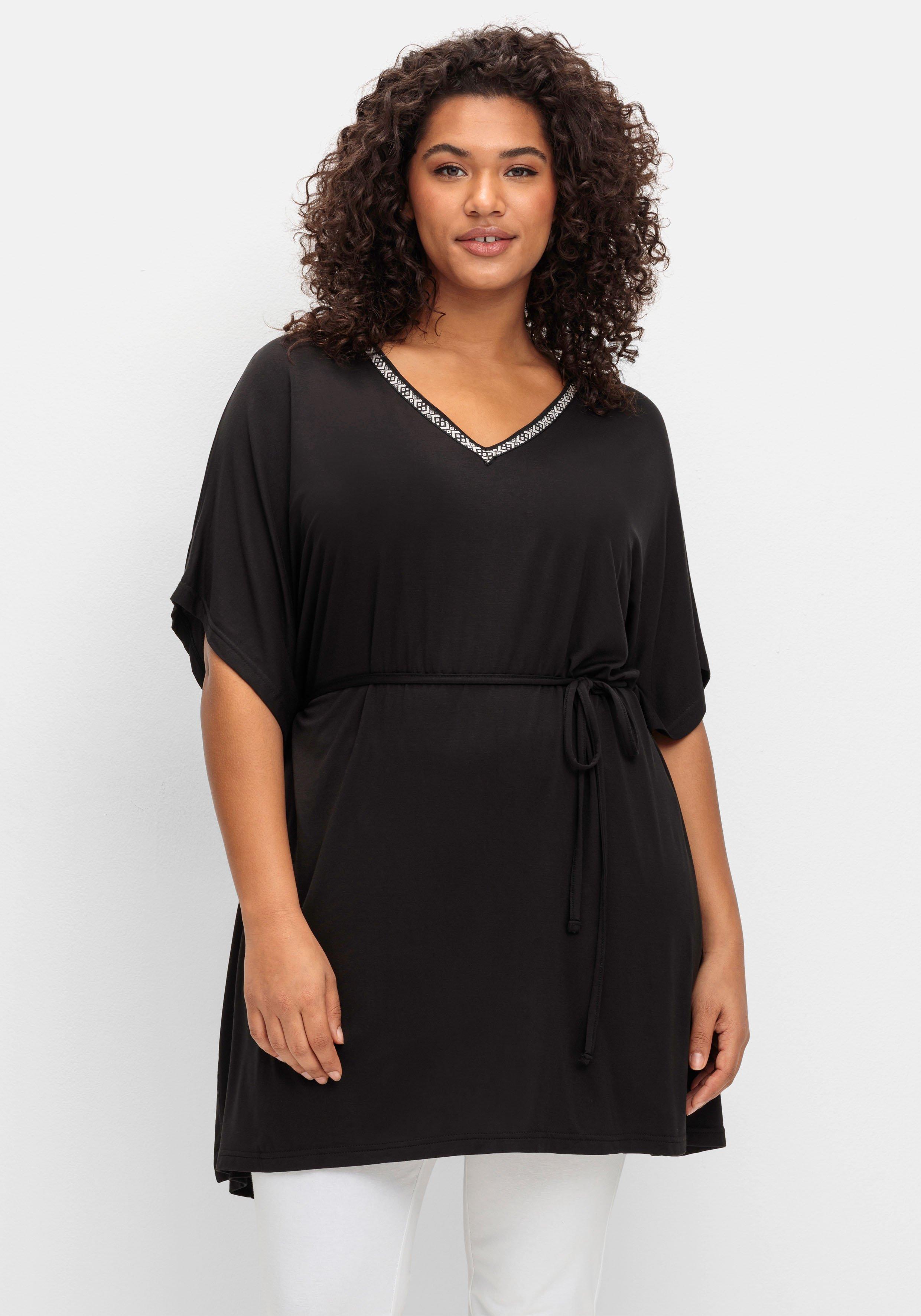 Shirttunika mit Taillen-Bindeband