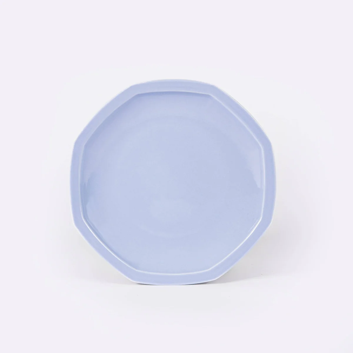 Assiette plate Octogonale 25cm bleu OGRE La Fabrique