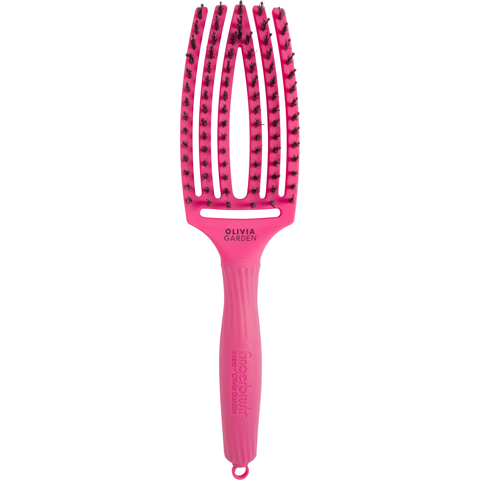 Brosse Démêlante Fingerbrush Combo Hot Pink Moyenne Olivia Garden