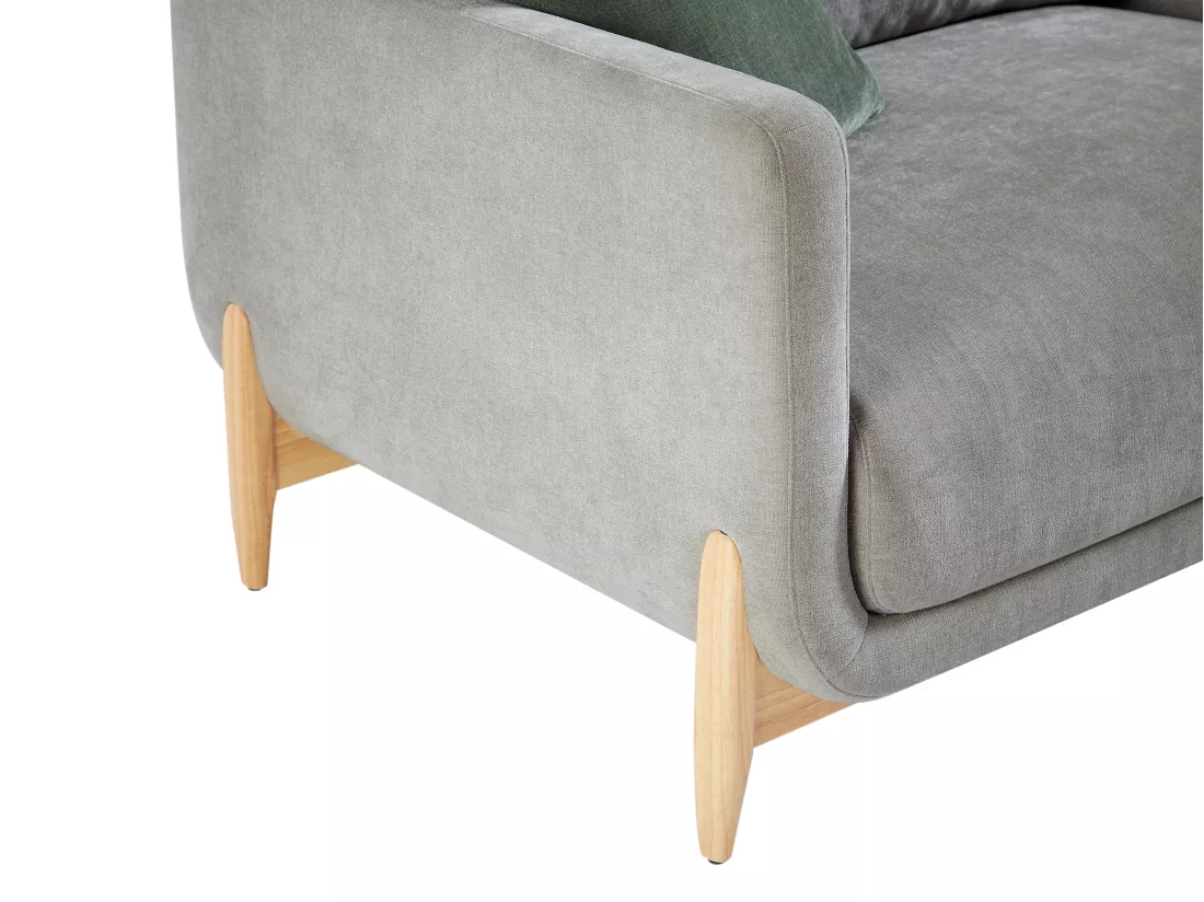 Canapé 3 places en tissu gris clair DORMATI