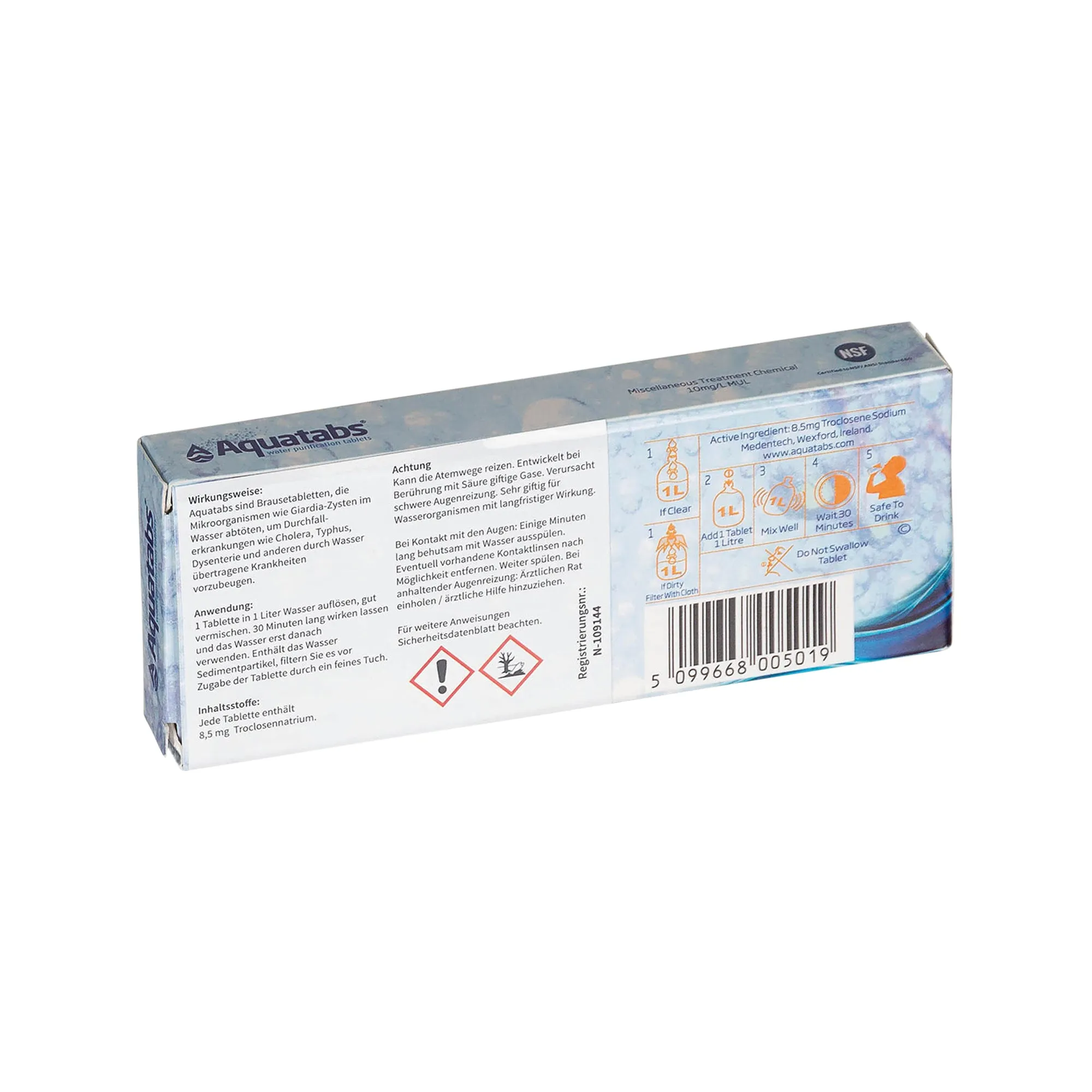 MFH -  Wasserreinigungstabletten Aquatabs 50 Tabletten