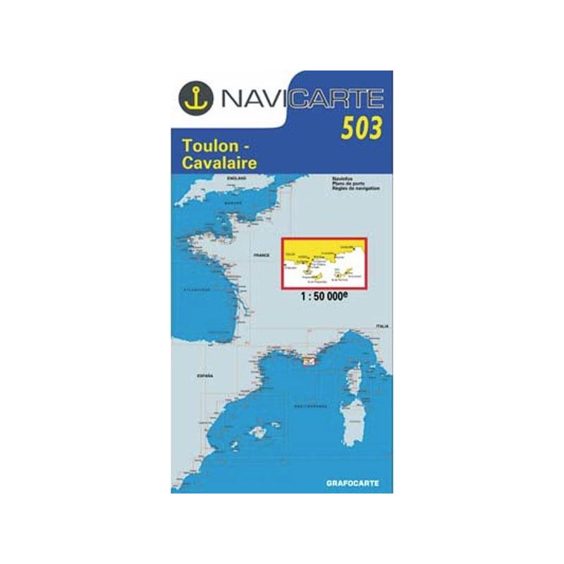 Carte De Navigation Navicarte Toulon - Cavalaire - Iles D'hyeres