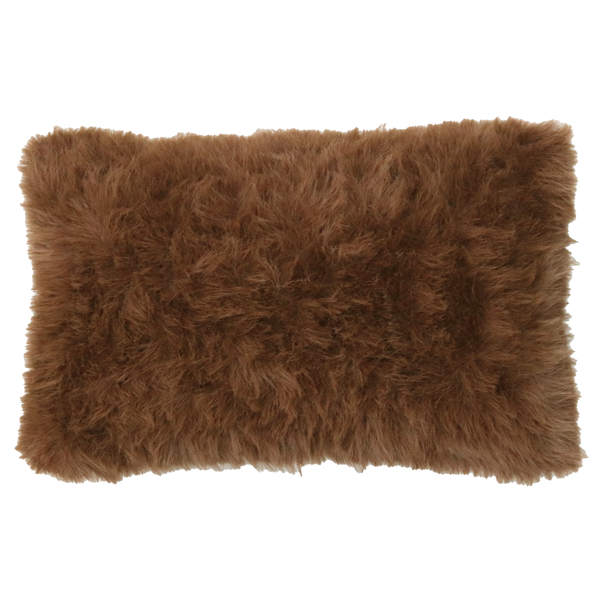 kussen bont 53x36 cm bruin