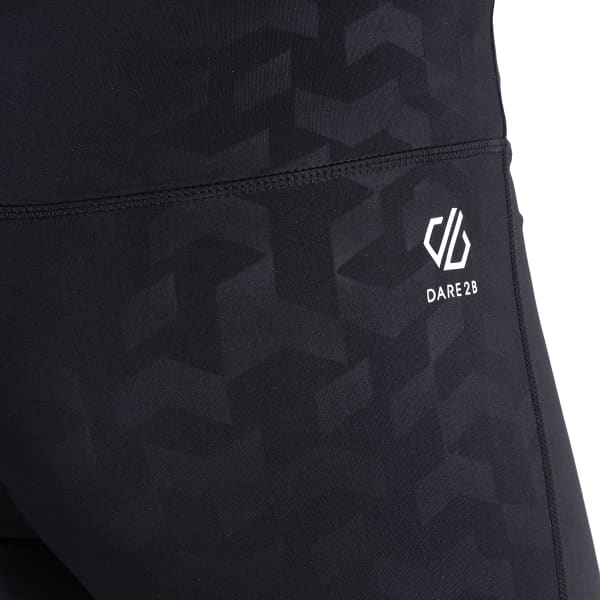 Collant running DARE 2B INFLUENTIAL TIGHT BLACK CHEVRON PRINT