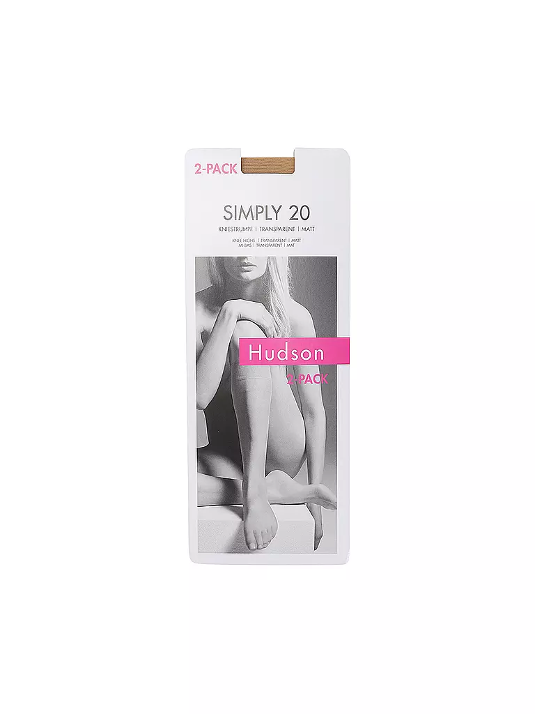 HUDSON Kniestrümpfe 2er Pkg SIMPLY 20 skin hellbraun