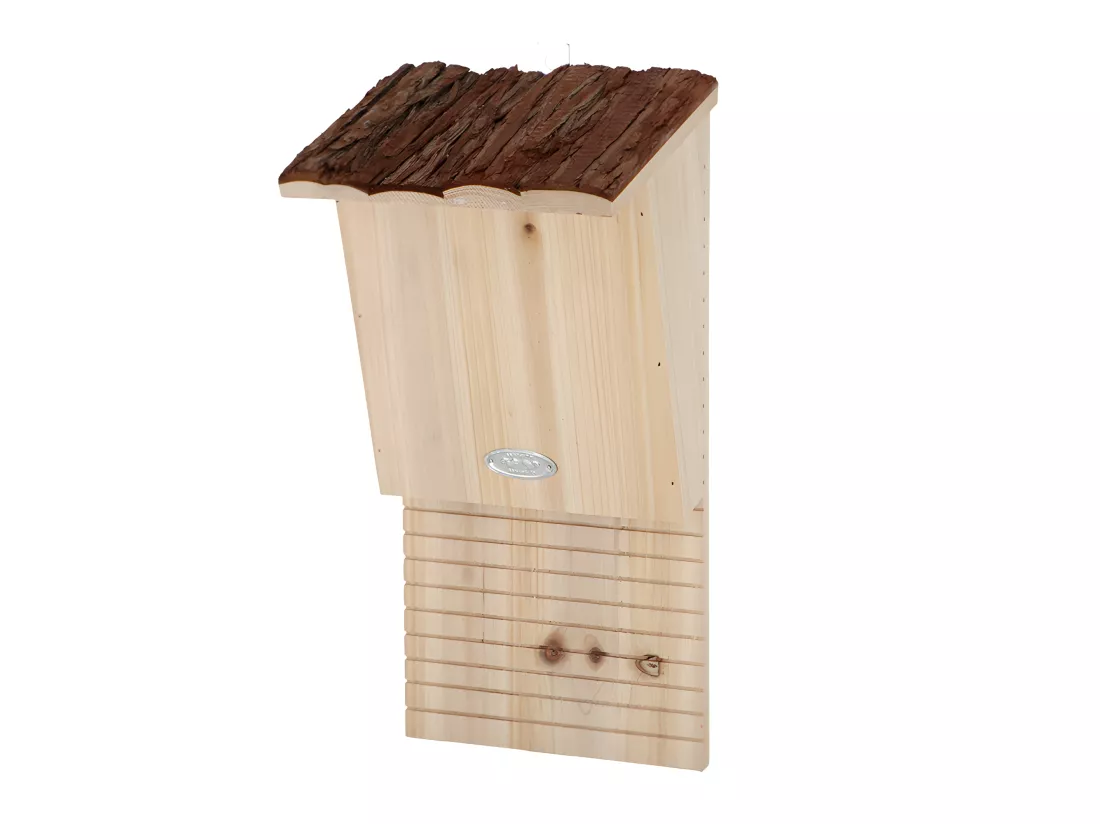 Nichoir en bois naturel pour chauve souris - Beige/Marron - H 39,5 cm