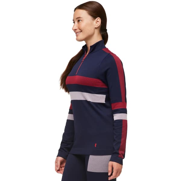 T-shirt thermique COTOPAXI DEBAJO SEAMLESS BASELAYER QUARTER-ZIP INK STRIPES