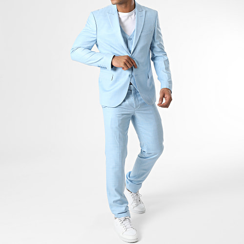 Ensemble Costume 3 Pièces Bleu Clair