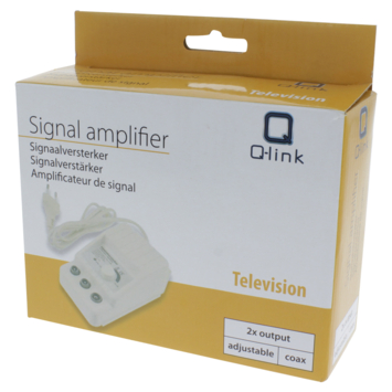 Q-Link signaalversterker 2 uit regelbaar wit