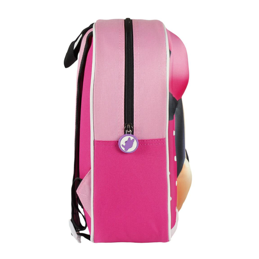 Mochila infantil da Minnie Mouse com estampa em relevo, 25x31x10 cm