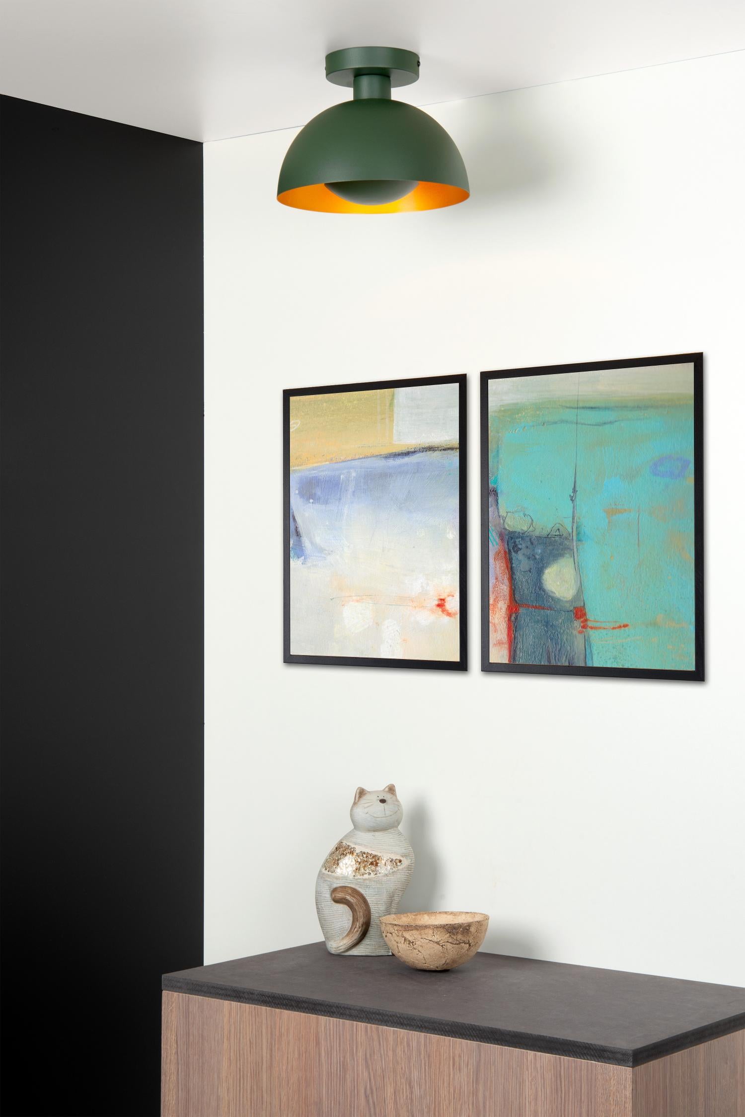 Siemon plafondlamp Ã25 groen