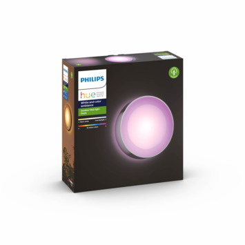 Philips Hue muurlamp Daylo RVS - wit en gekleurd licht 15W