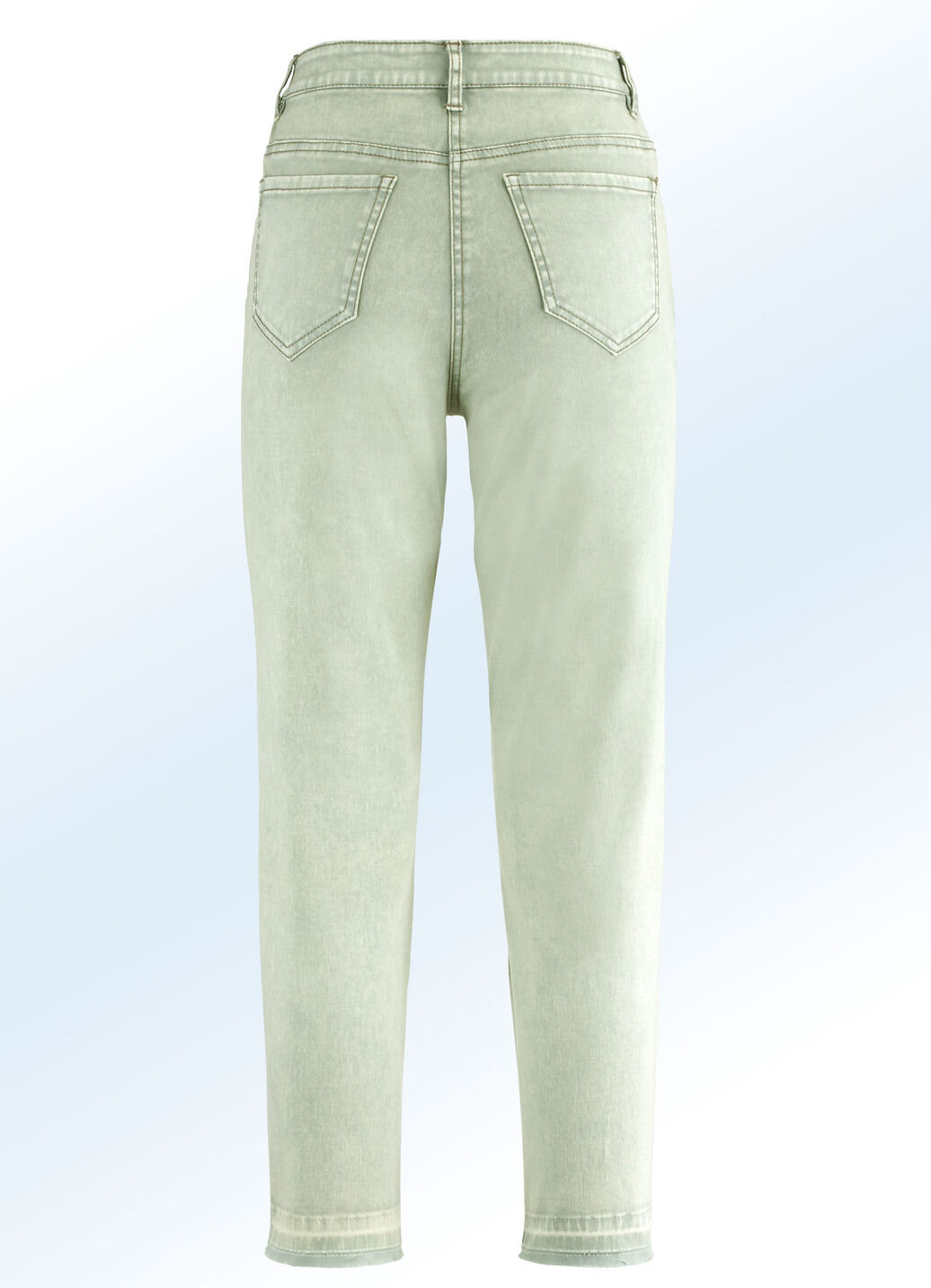 Jeans in 7/8-Länge mit modischer Saumfärbung